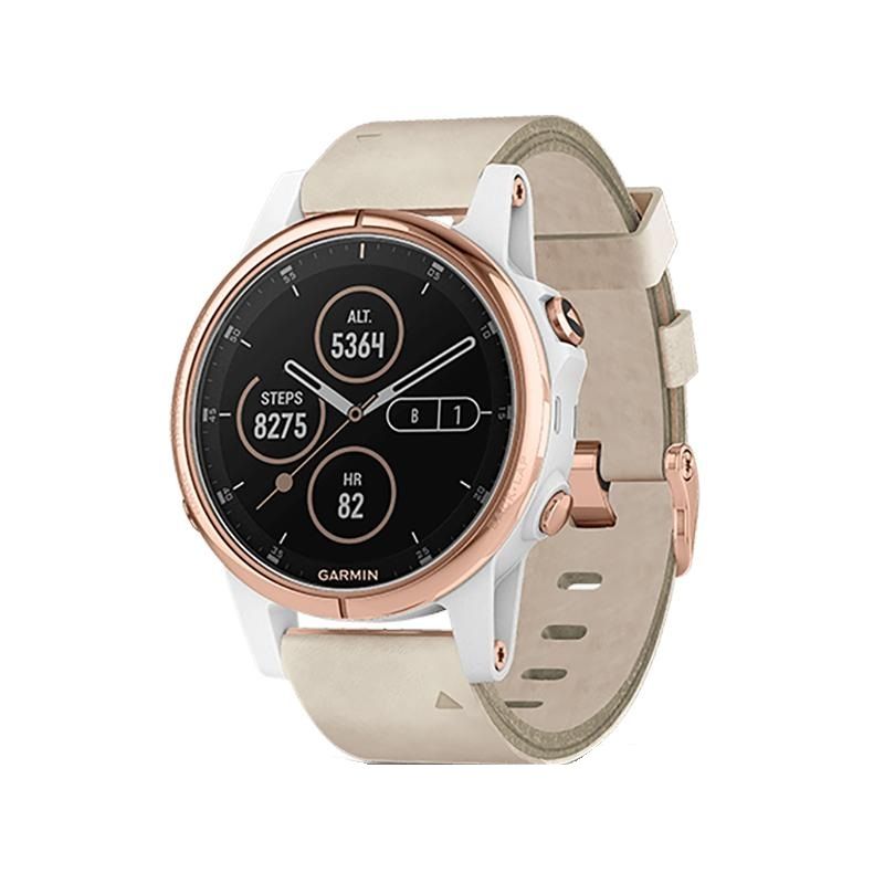 Đồng Hồ Thông Minh Garmin Fenix 5S Plus Sapphire (Rose Gold with Beige Band) - Hàng Apple8