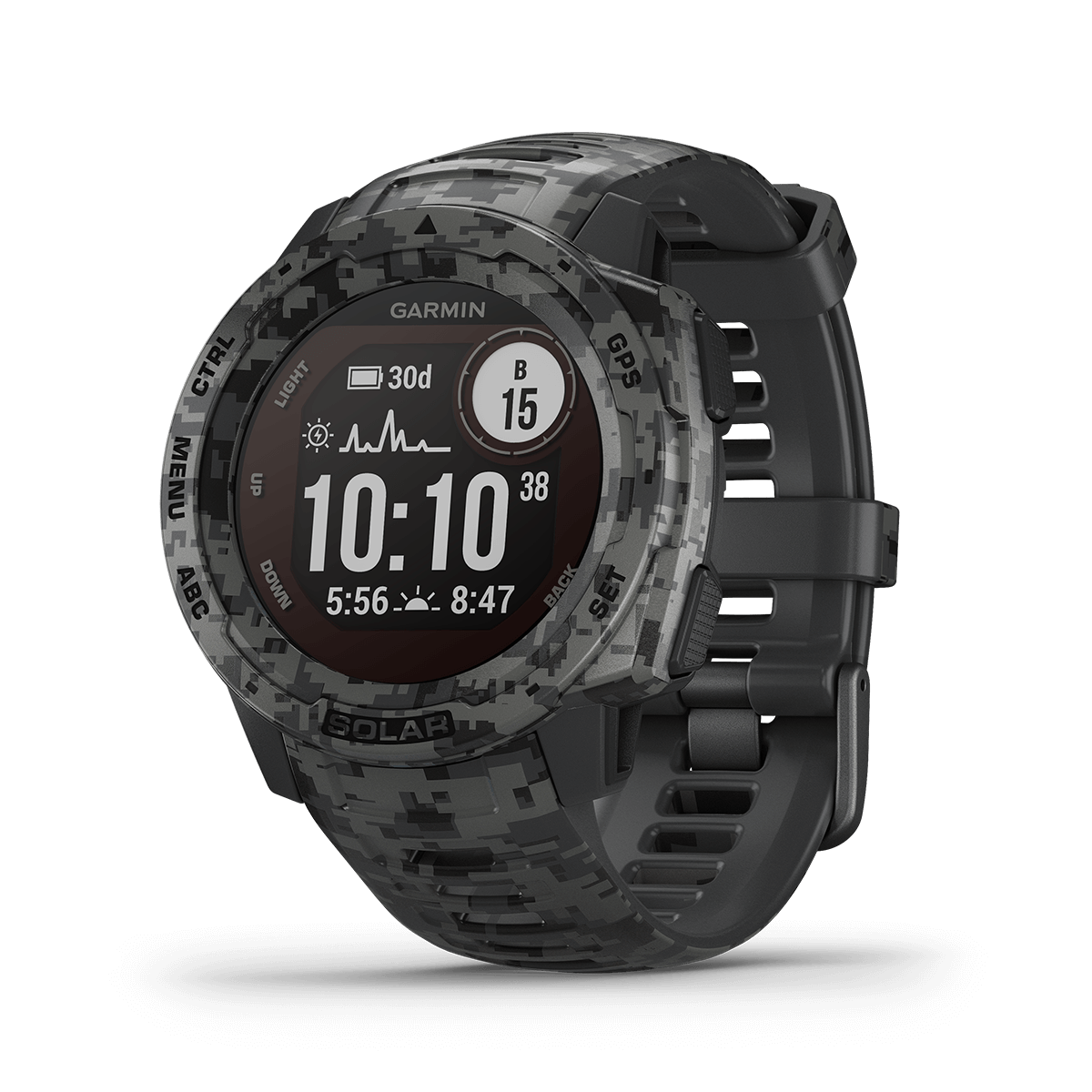 Đồng Hồ Thông Minh Garmin Instinct Solar – Camo Edition - Hàng Apple8