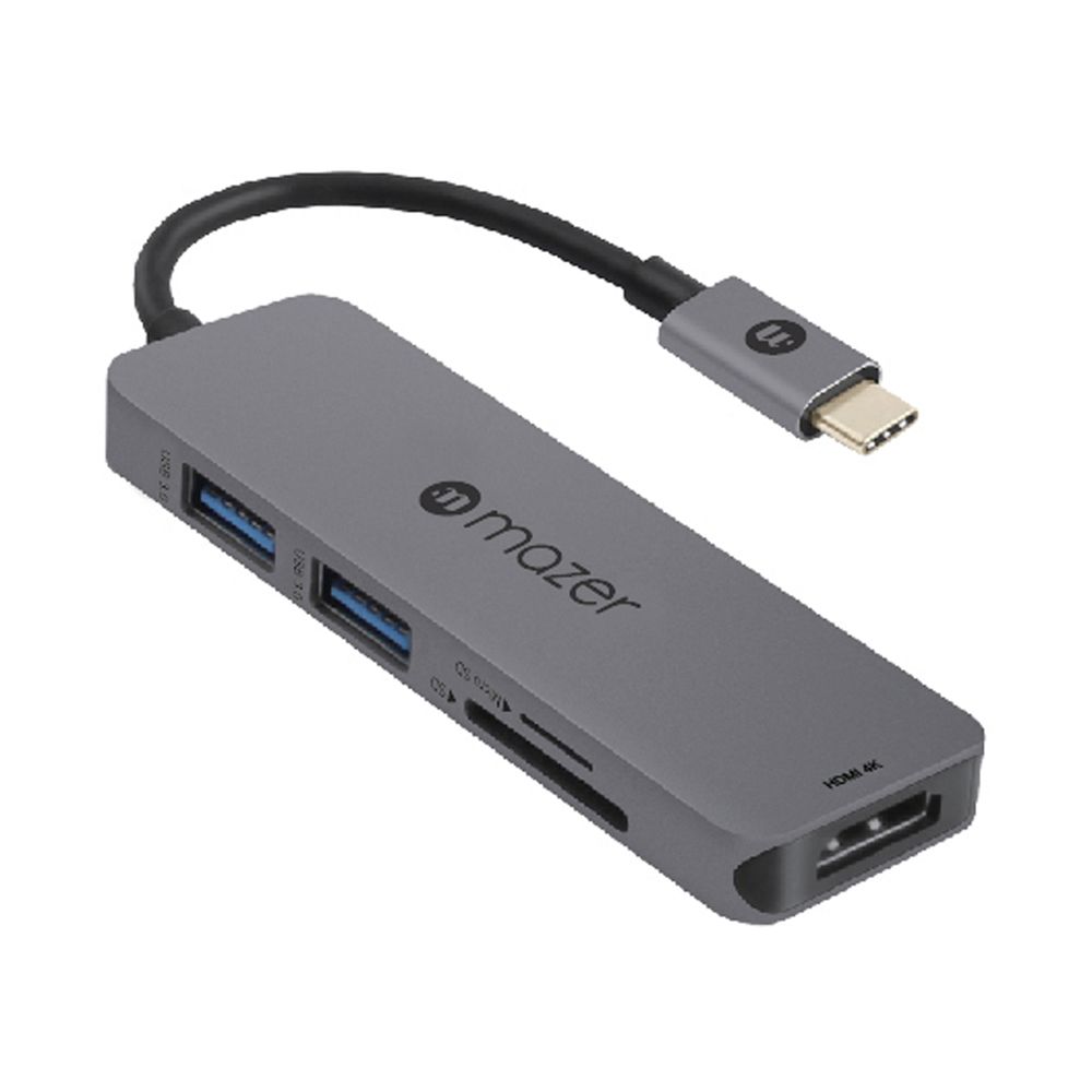 Cổng Chuyển Đổi Mazer USB-C to HDMI4K + USB 3.0X2 + SD/Micro SD Adapter M-UC2MULTI303-GY - Hàng Apple8