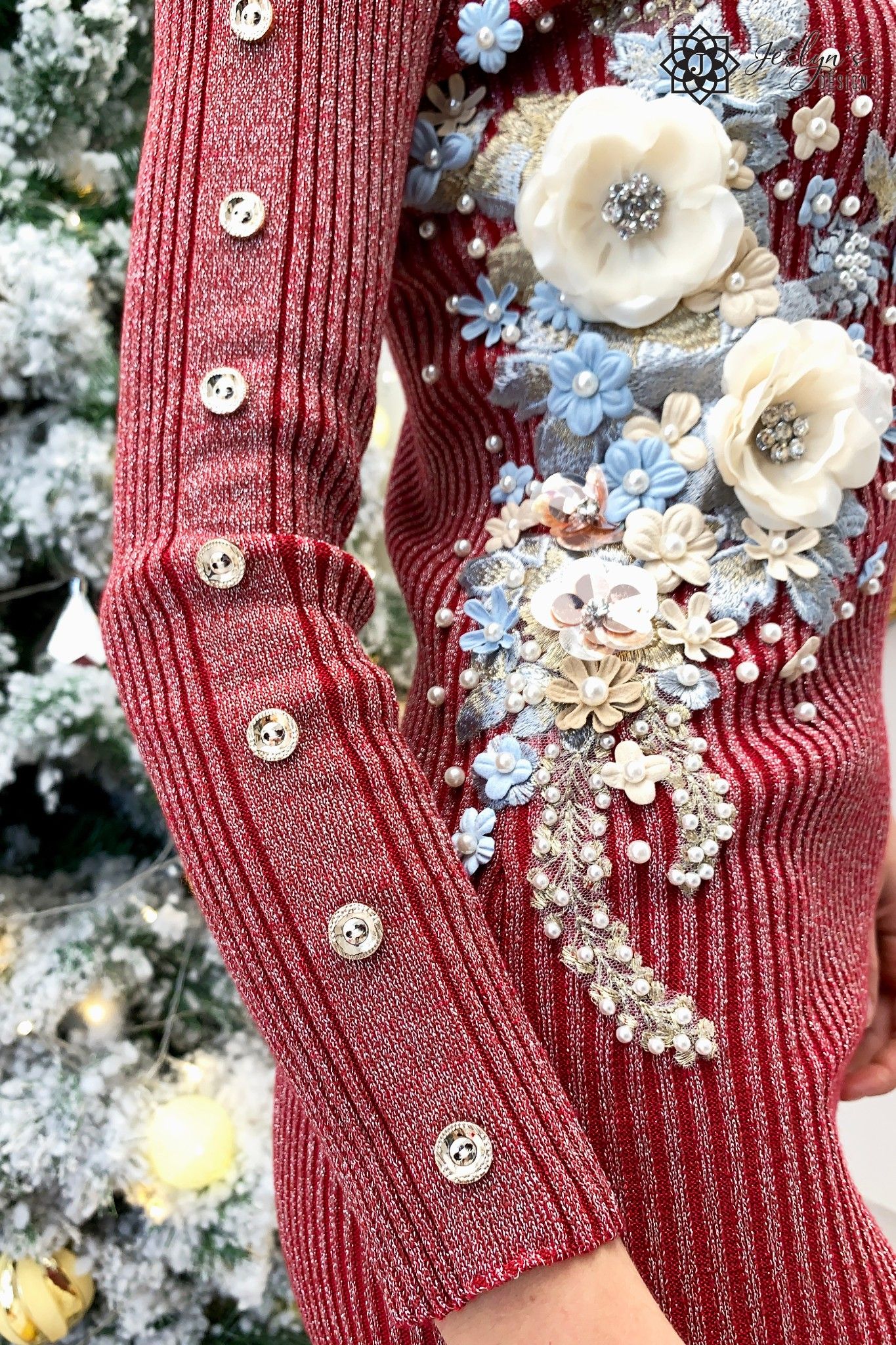 Hollyhock red bodycon dress D137J