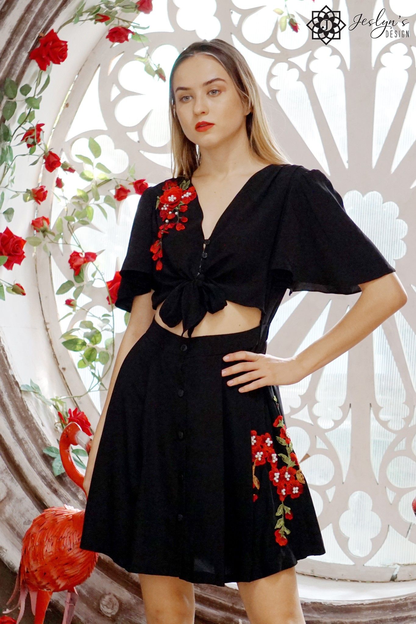 Wisteria black dress D265J