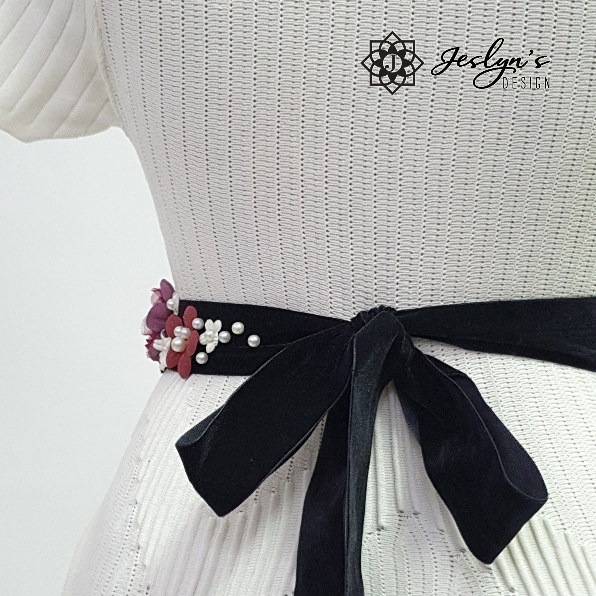 Red In The Dark Flower Sash - FS25