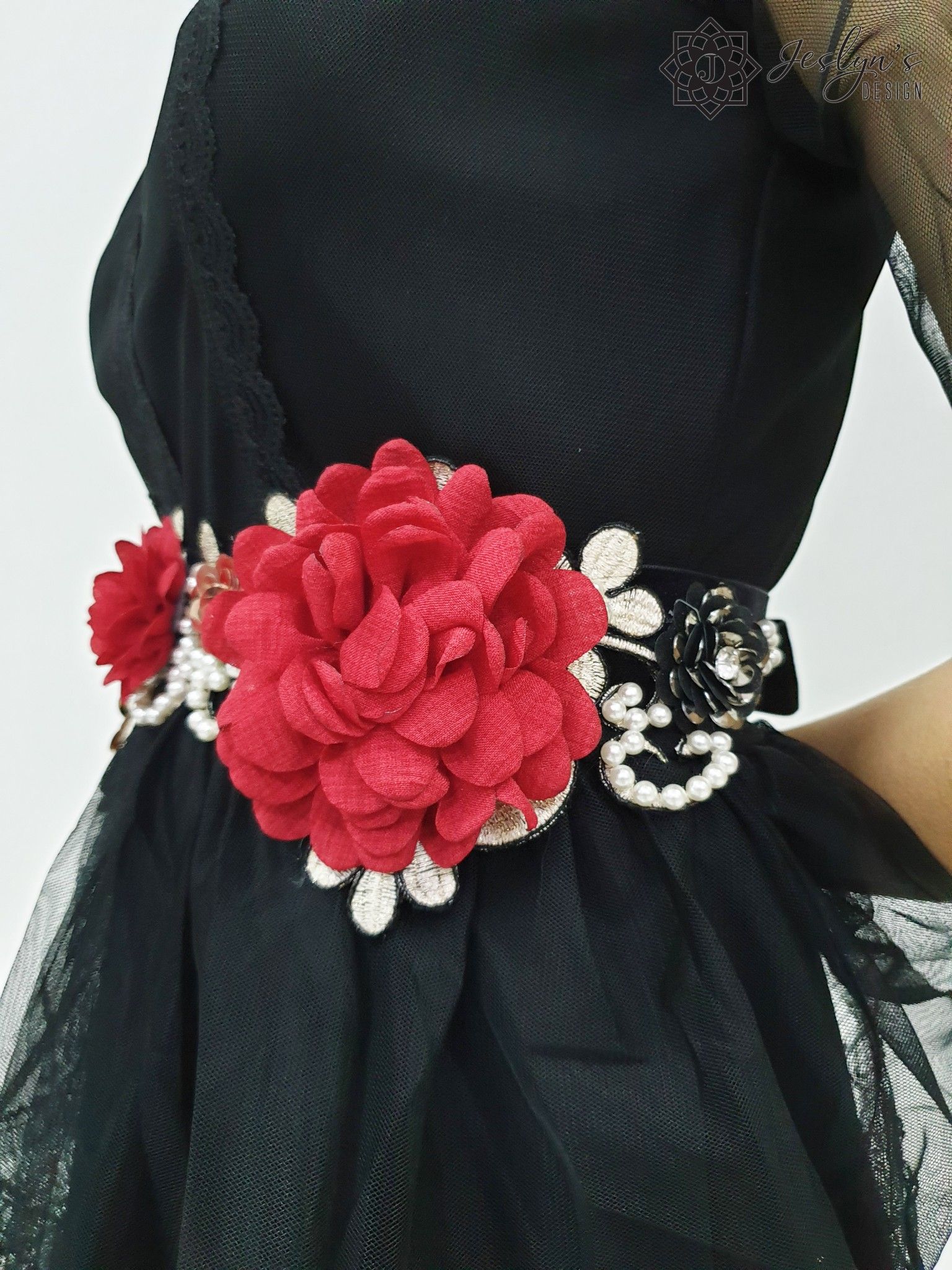 Begonia red Flower Sash-FS68