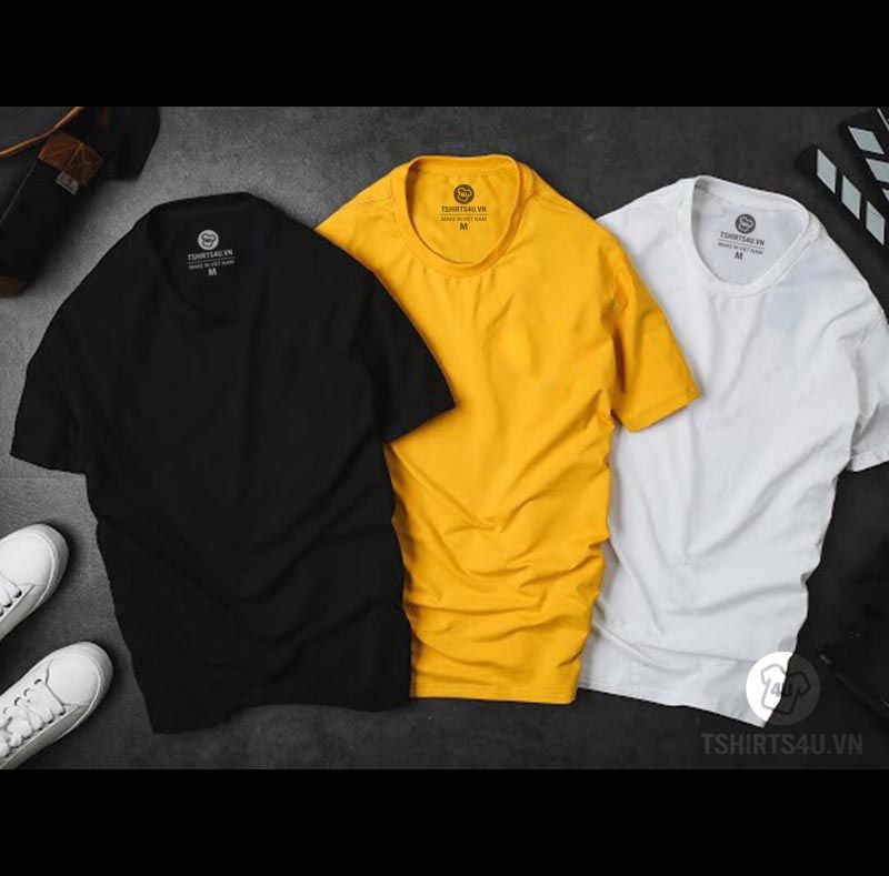 COMBO 3 ÁO THUN TRƠN COTTON CAO CẤP