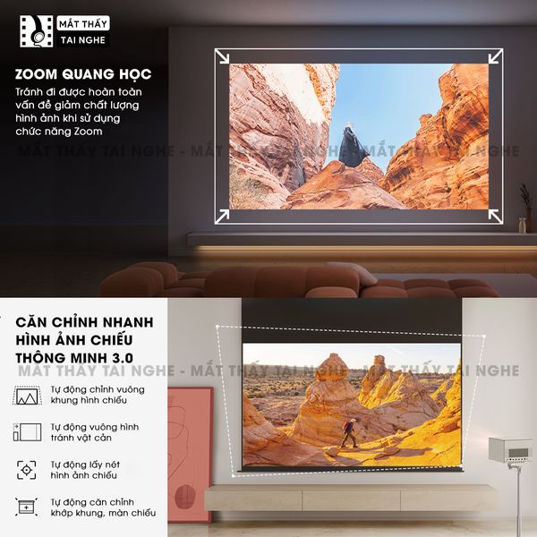 XGIMI Horizon Ultra - Máy chiếu 4K Dual Light LED-Laser thông minh chuẩn độ phân giải thực 4K, độ sáng 2300 ISO Lumens, Android TV 11, loa Harman Kardon Speakers, Dolby Vision, tự động lấy nét và tự động căn chỉnh góc chiếu