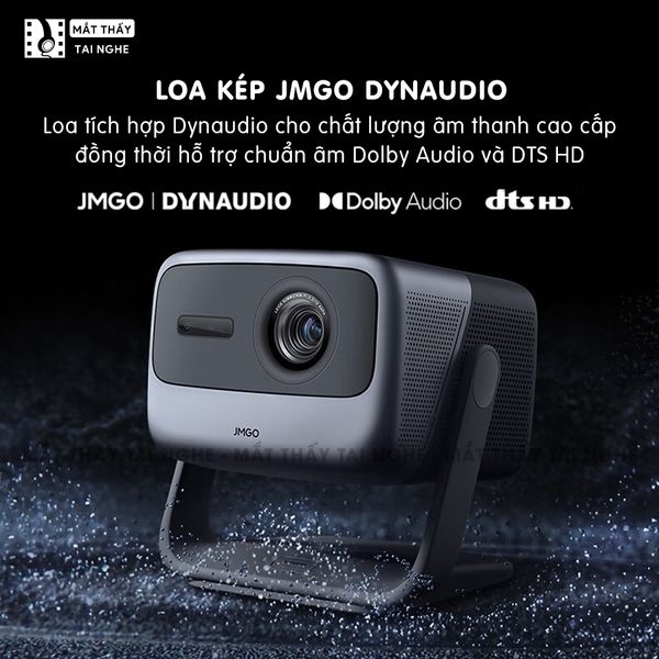 JMGO N1s Pro - Máy chiếu thông minh Laser thế hệ mới nhất, tích hợp hệ điều hành Android, độ phân giải chuẩn 4K UHD 3840x2160p , độ sáng 3.200 Ansi lumens, chip xử lý MT9 thế hệ mới siêu mạnh và loa tích hợp Dynaudio