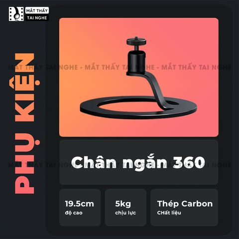 Chân giá máy chiếu loại ngắn để bàn xoay 360 độ linh hoạt, chất liệu thép carbon cao cấp, chịu lực lên tới 5kg