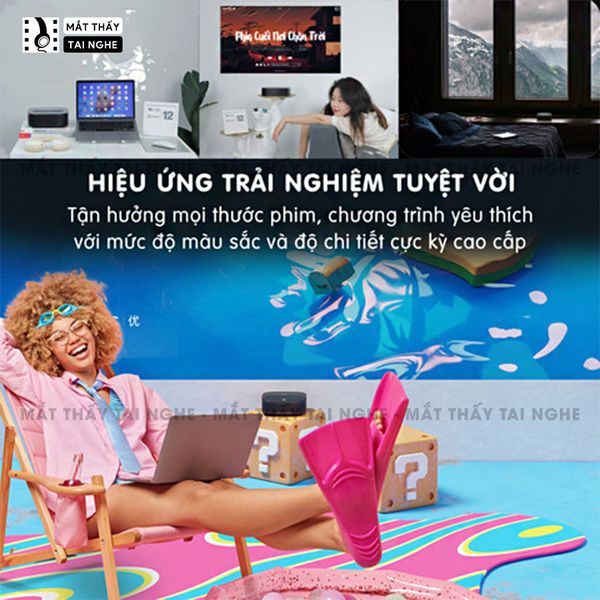 Dangbei U1 -  Máy chiếu siêu gần UST thông minh tích hợp hệ điều hành, độ phân giải Full HD 1920x1080p và độ sáng 1.250 ansi lumens