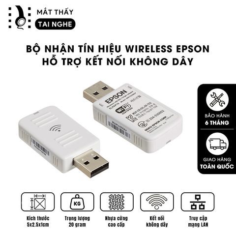 USB Wireless Epson - Bộ phân nhận tính hiệu không dây chính hãng cho máy chiếu Epson, hỗ trợ kết nối đa thiết bị không dây, tương thích với nhiều loại máy chiếu Epson