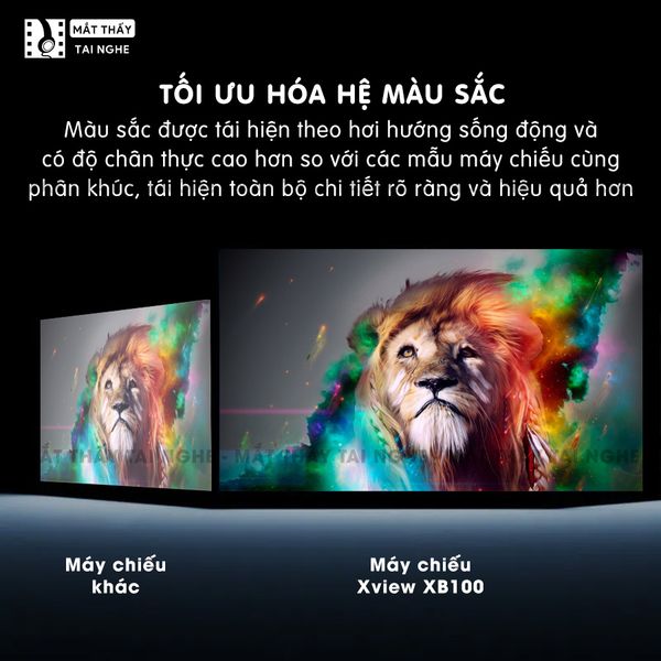 Xview XB100 - Máy chiếu mini giá rẻ tích hợp Hệ điều hành Android, độ phân giải HD720p, hỗ trợ đầu vào 4K UHD và chỉnh nghiêng tự động theo chiều dọc