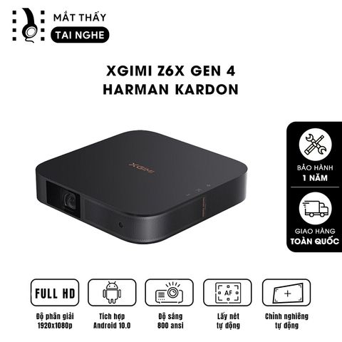 Xgimi New Z6X Gen4 - Máy chiếu thông minh bản nội địa máy chiếu DLP công nghệ 3D độ sáng 800 Ansi cho hình ảnh và màu sắc cực đẹp