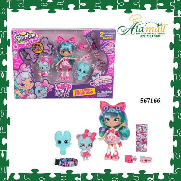 Shopkins Wild Style Bella Bow Bowdie Bear – Thế giới đồ chơi