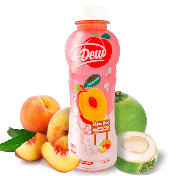 Nước Đào Thạch Dừa A-Dew Chai 450ml