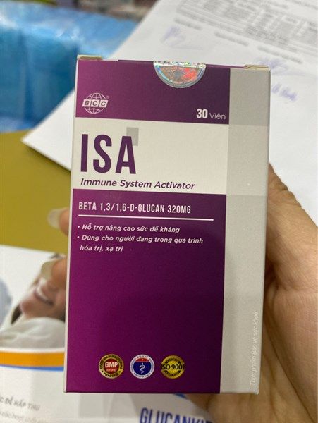 ISA bổ sung beta glucan 320mg tăng miễn dịch cho bệnh nhân ung thư