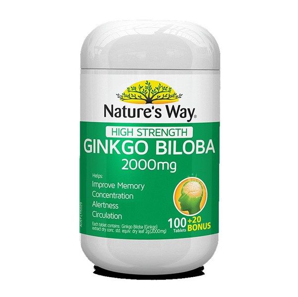 Nature’s Way High Strength Ginkgo Biloba 2000mg L120v MGS