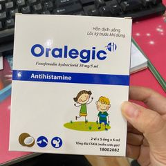 Oralegic novo - fexofenadine chỉ định viêm mũi dị ứng, mày đay (hộp 10 ống)