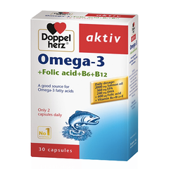 Viên dầu cá Aktiv Omega 3 tăng cường trí nhớ và thị lực cho trẻ trên 10 tuổi hộp 30 viên