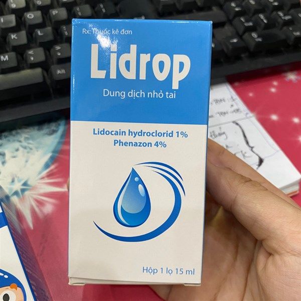 Nhỏ tai lidrop novo- lidocain, phenazon lọ 15 ml