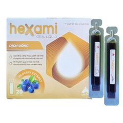 Dịch uống bổ mắt Hexami Oral Liquid hộp 4 vỉ x 5 ống