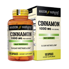 Cinnamon 1000mg Mason lọ 100v- Hỗ trợ chuyển hóa đường, tiểu đường