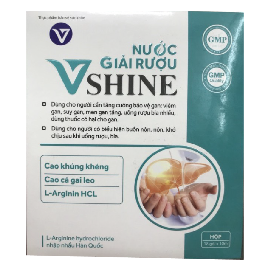 Nước giải rượu Vshine gói 10ml