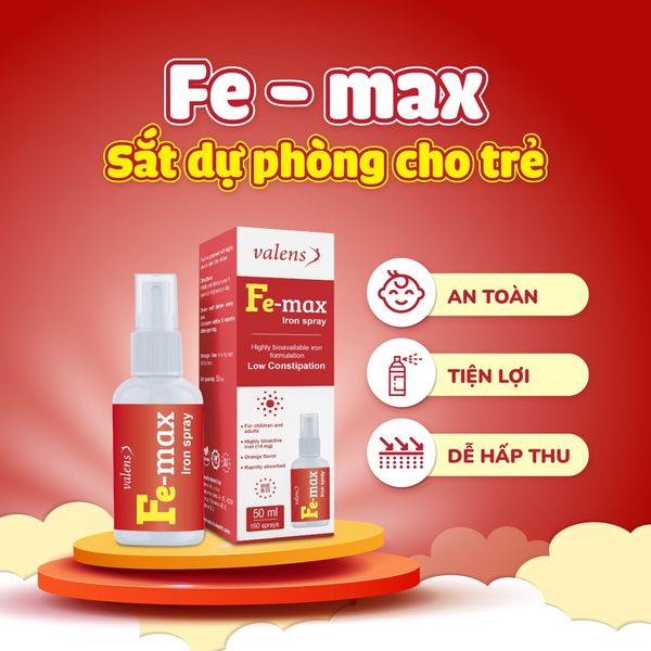 Sắt xịt Fe Max cho trẻ trên 1 tuổi