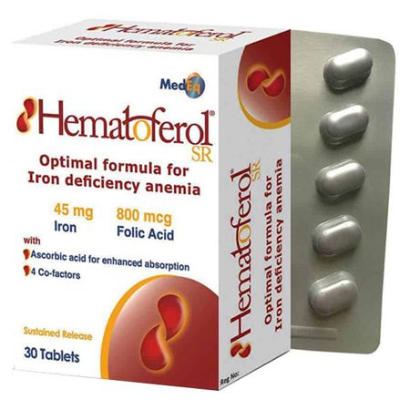 Viên uống bổ sung sắt, axit folic Hematoferol