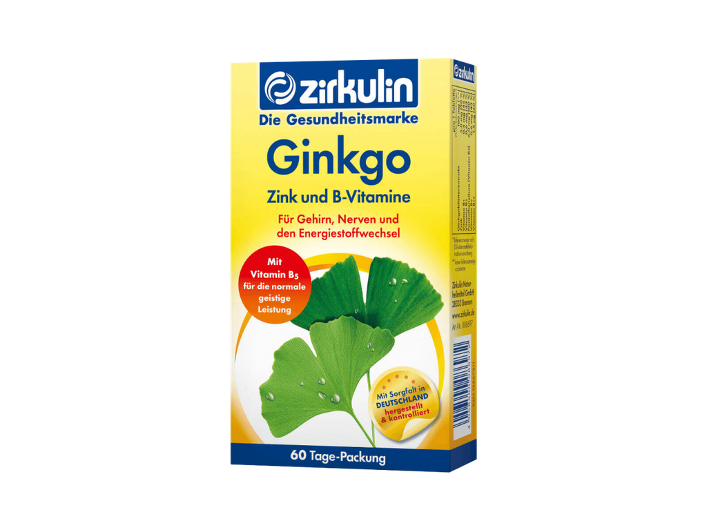 Hoạt huyết dưỡng não Zirkulin Ginko Đức 60 viên