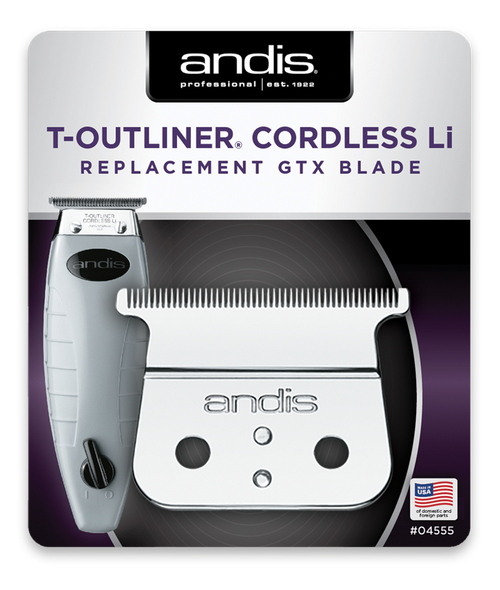  Andis - lưỡi bấm viền Cordless T-Outliner® Li Replacement Deep Tooth GTX Blade - Carbon Steel 