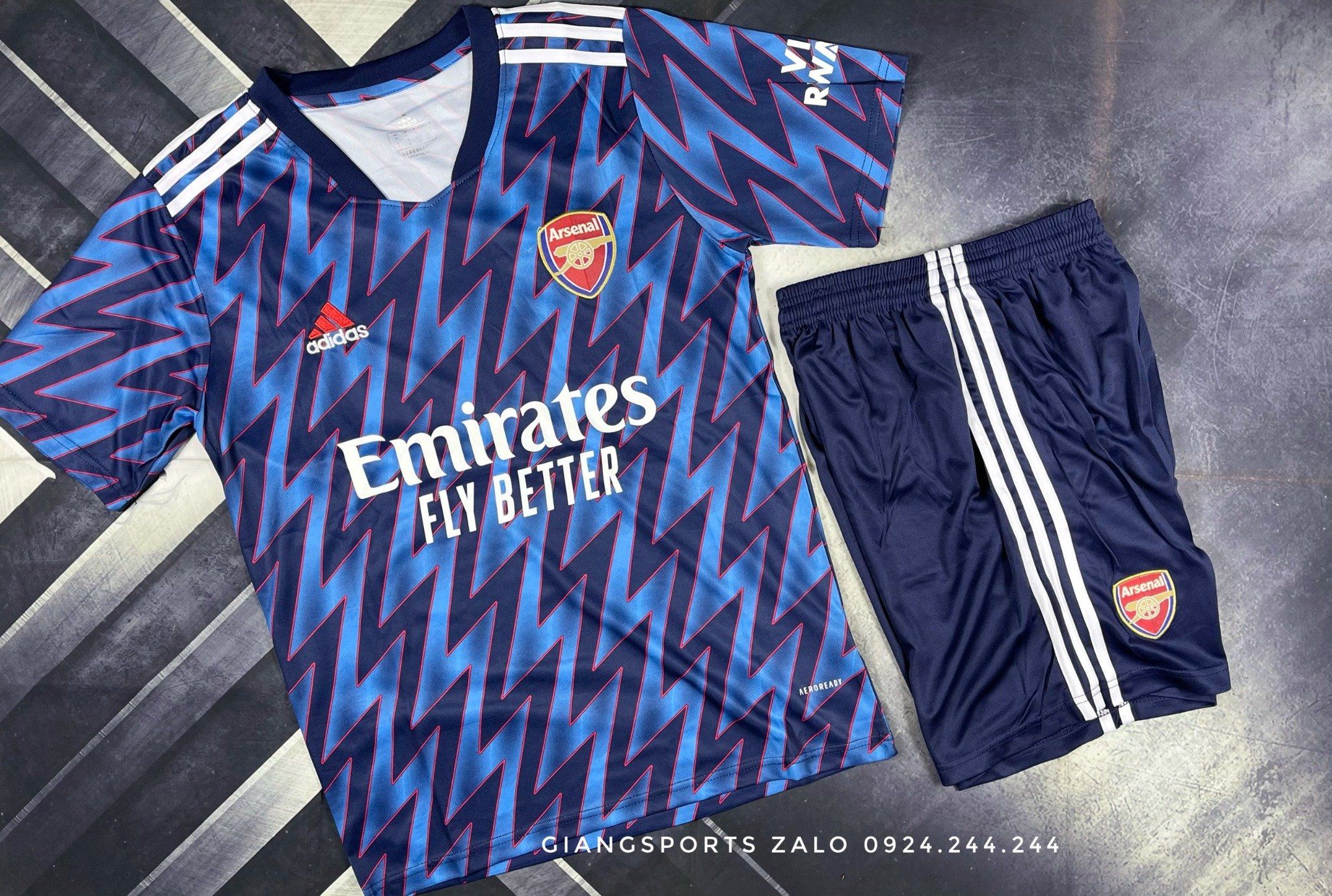 Áo bóng đá CLB Arsenal  mùa 2021/2022 (Đặt may) - Aways Kits