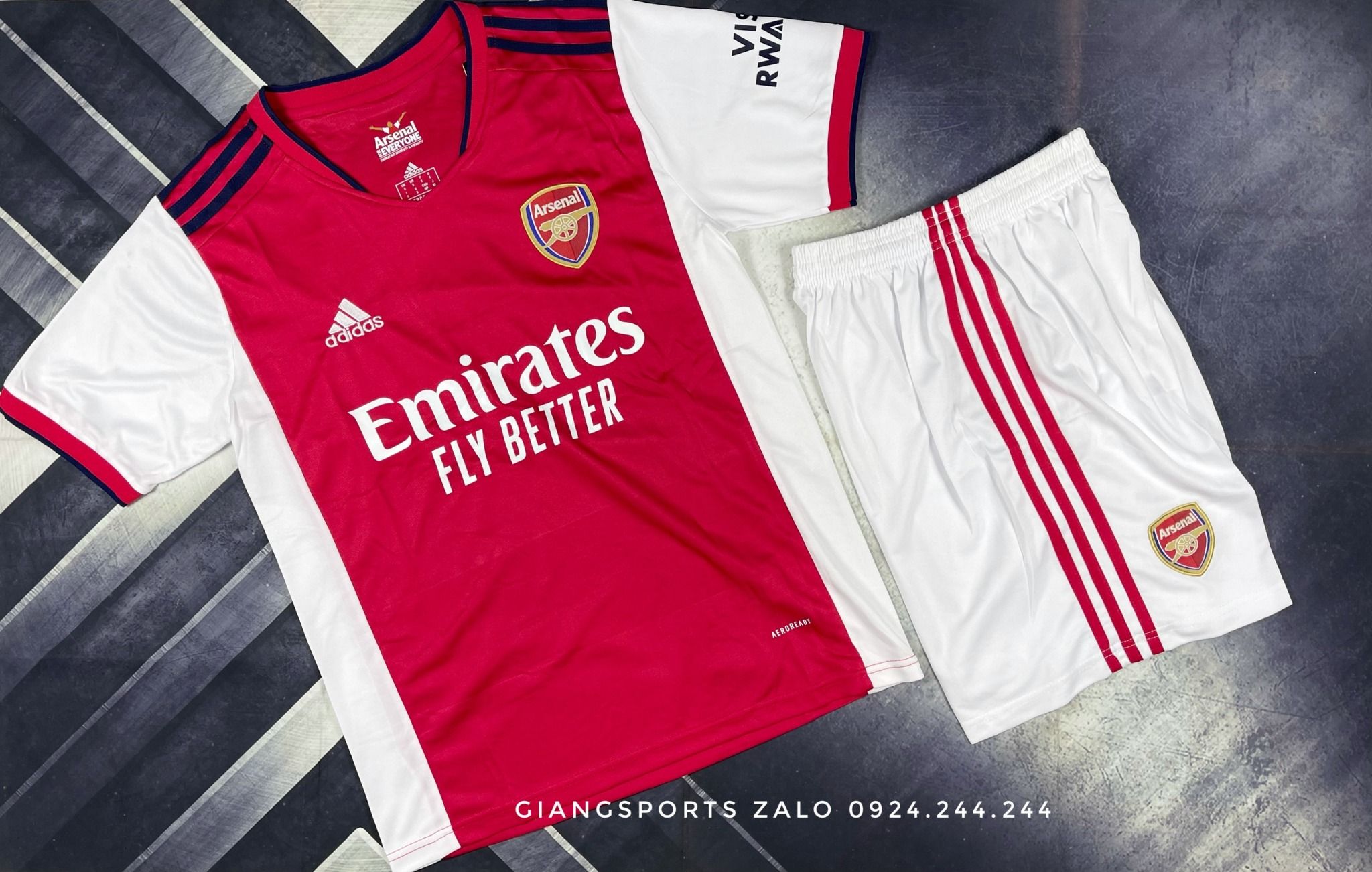 Áo bóng đá CLB Arsenal  mùa 2021/2022 (Đặt may) - Home Kits