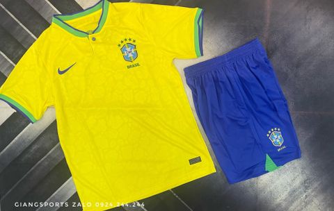 Áo bóng đá World Cup 2022 Quốc Gia Brasil (Made in Thailand) - Home Kits