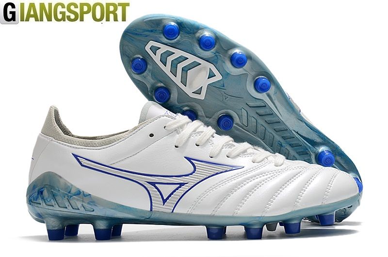 Giày sân cỏ tự nhiên Mizuno Morelia Neo III trắng FG