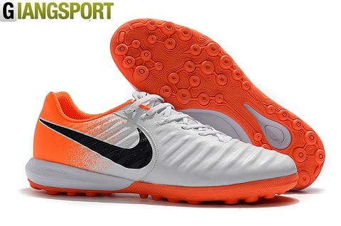 Giày sân cỏ nhân tạo Nike Tiempo Legend Pro VII trắng cam TF