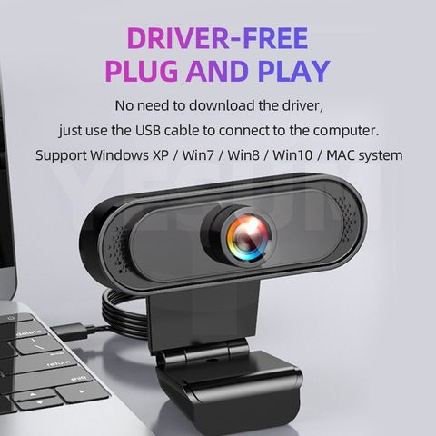 Webcam kẹp Mini HD 1080P Tích Hợp Micro + Hộp