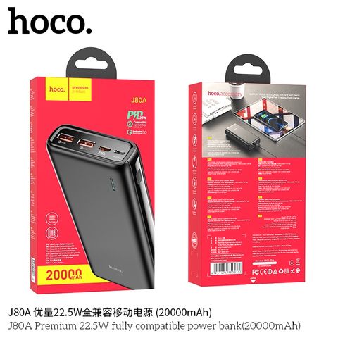 Sạc dự phòng sạc nhanh 22.5W Hoco J80A 20000mAh