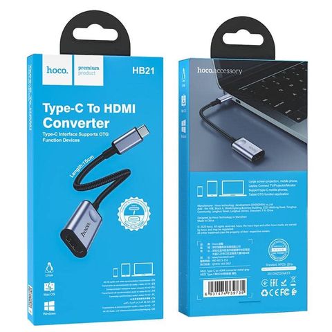 Bộ chuyển đổi Hoco HB21 TypeC sang HDMI