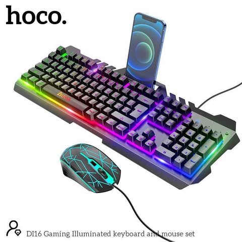 Bàn phím + chuột có dây Gaming Hoco Di16 LED RGB