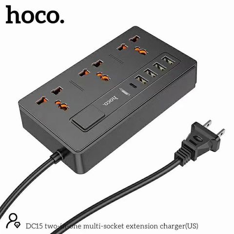 Ổ cắm điện đa năng Hoco DC15 sạc nhanh PD18W hỗ trợ 4 cổng USB