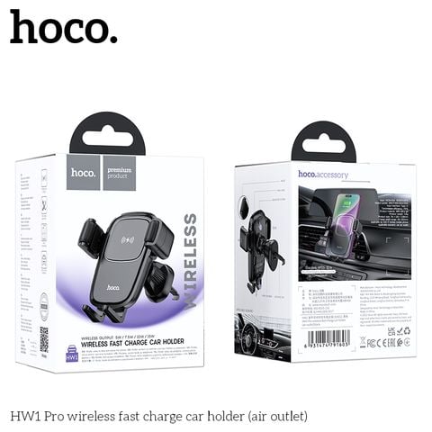 Giá đỡ oto sạc không dây Hoco HW1