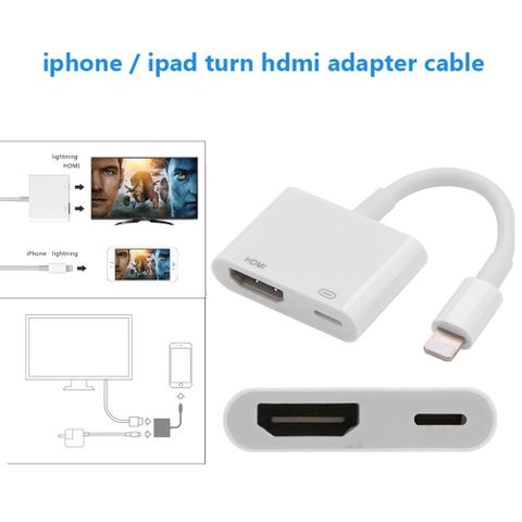 Jack chuyển Lightning ra 2 đầu Hdmi + Lightning