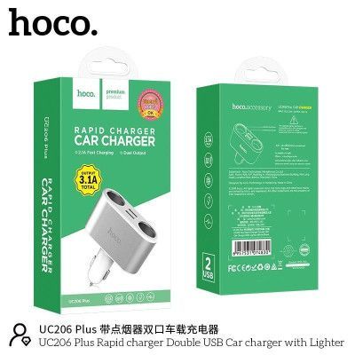 Tẩu sạc Hoco UC206plus 3.1A