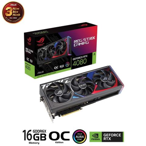 Card màn hình ASUS ROG Strix GeForce RTX 4080 OC Edition 16GB (ROG-STRIX-RTX4080-O16G-GAMING)