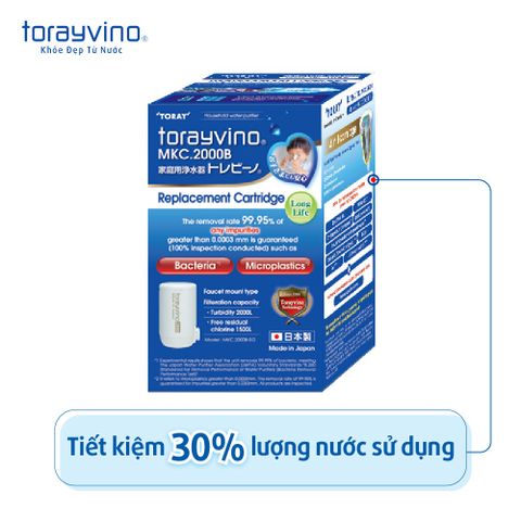  Lõi lọc nước thay thế tại vòi Torayvino MKC.2000B - Uống trực tiếp tại vòi - 2000L - Hàng chính hãng Nhật Bản 