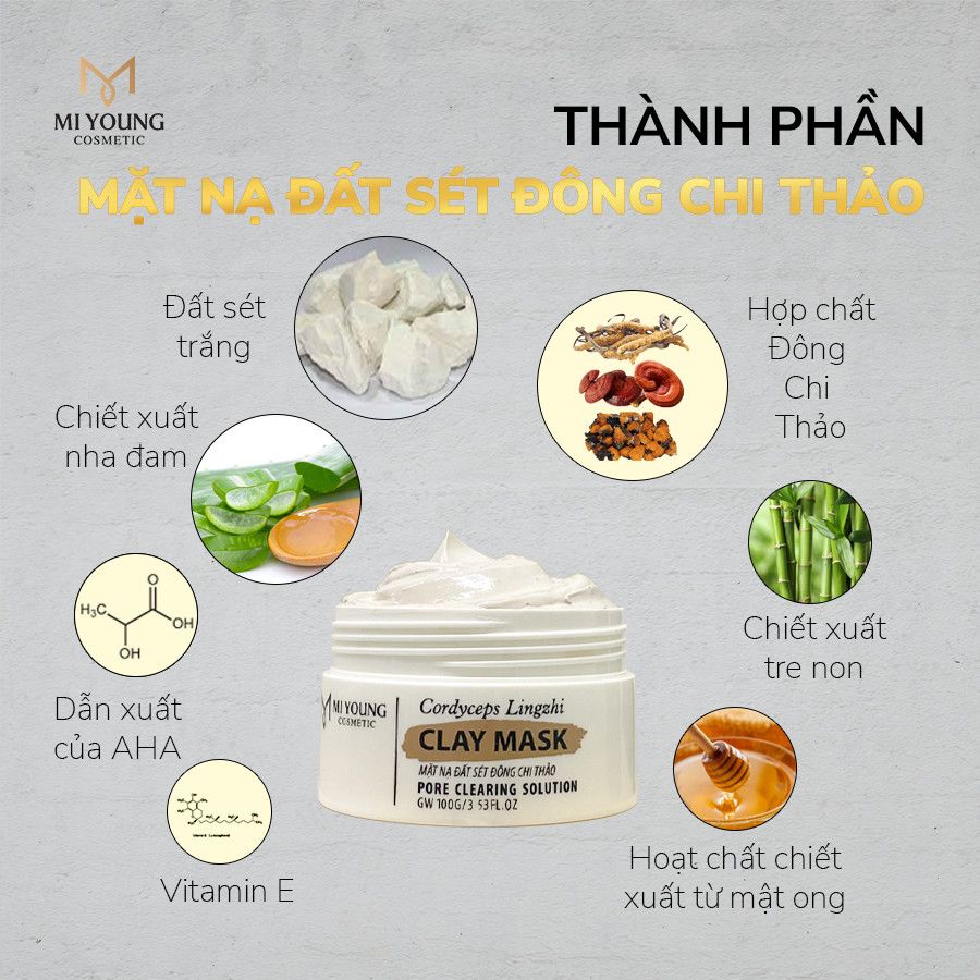 MẶT NẠ ĐẤT SÉT ĐÔNG CHI THẢO