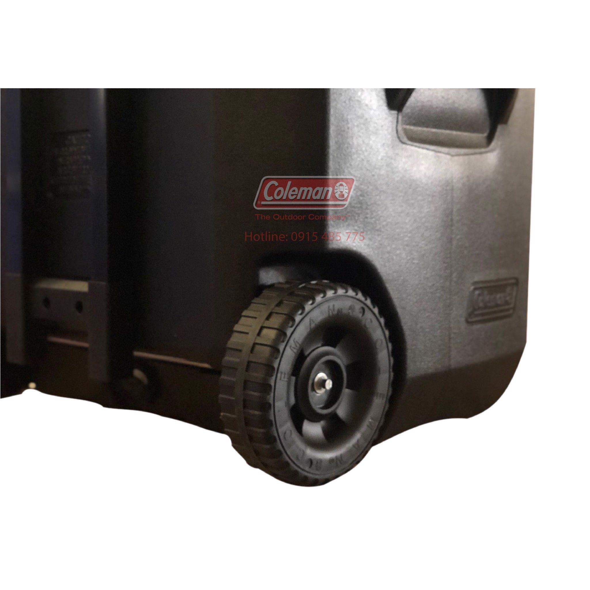 Thùng Coleman giữ lạnh 30005184 - 57L - tay kéo Cooler 60 QT Wheeled Blk/Grn/Blk