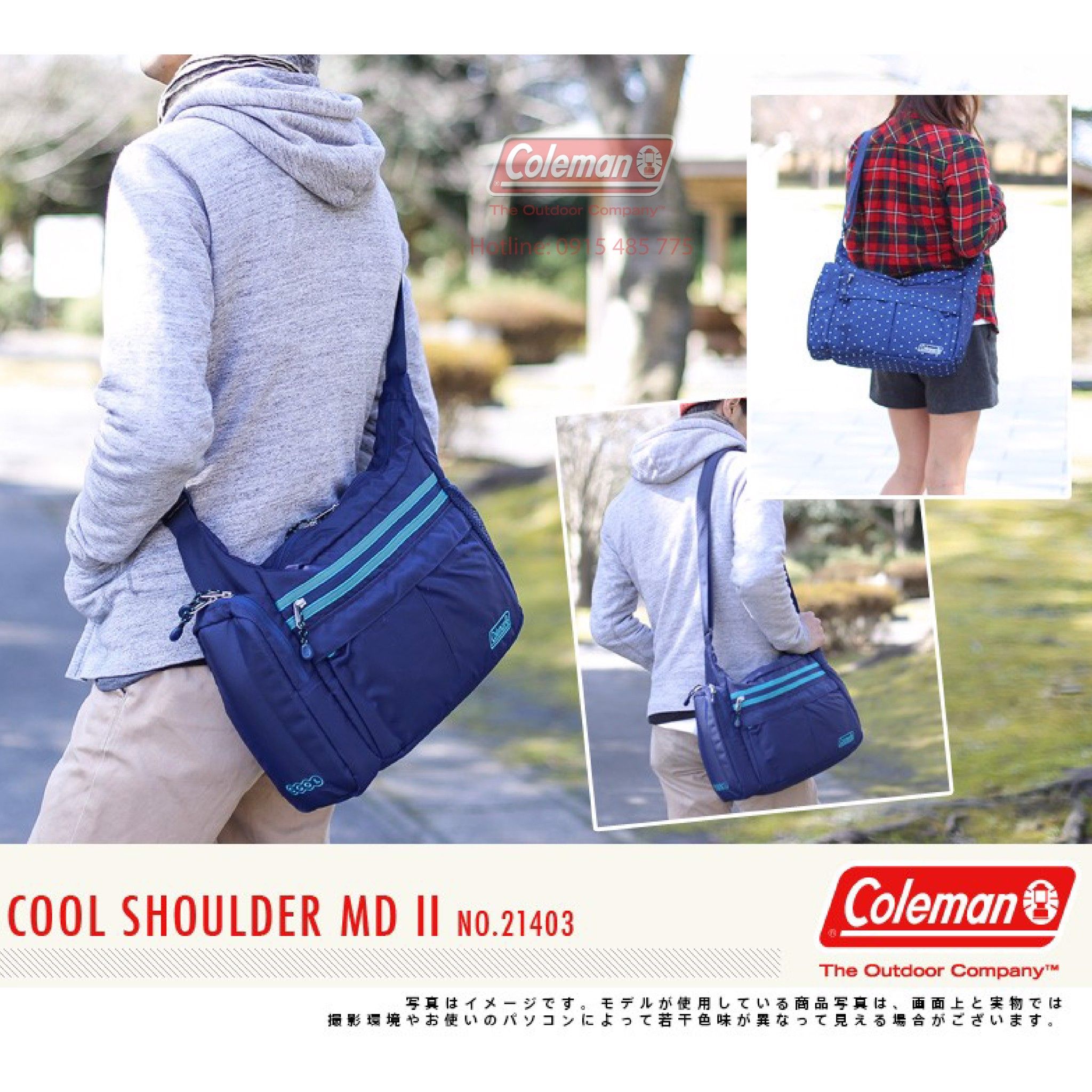  Túi đeo vai Coleman 2000021405 - xanh dương đậm COOL SHOULDER MD II 