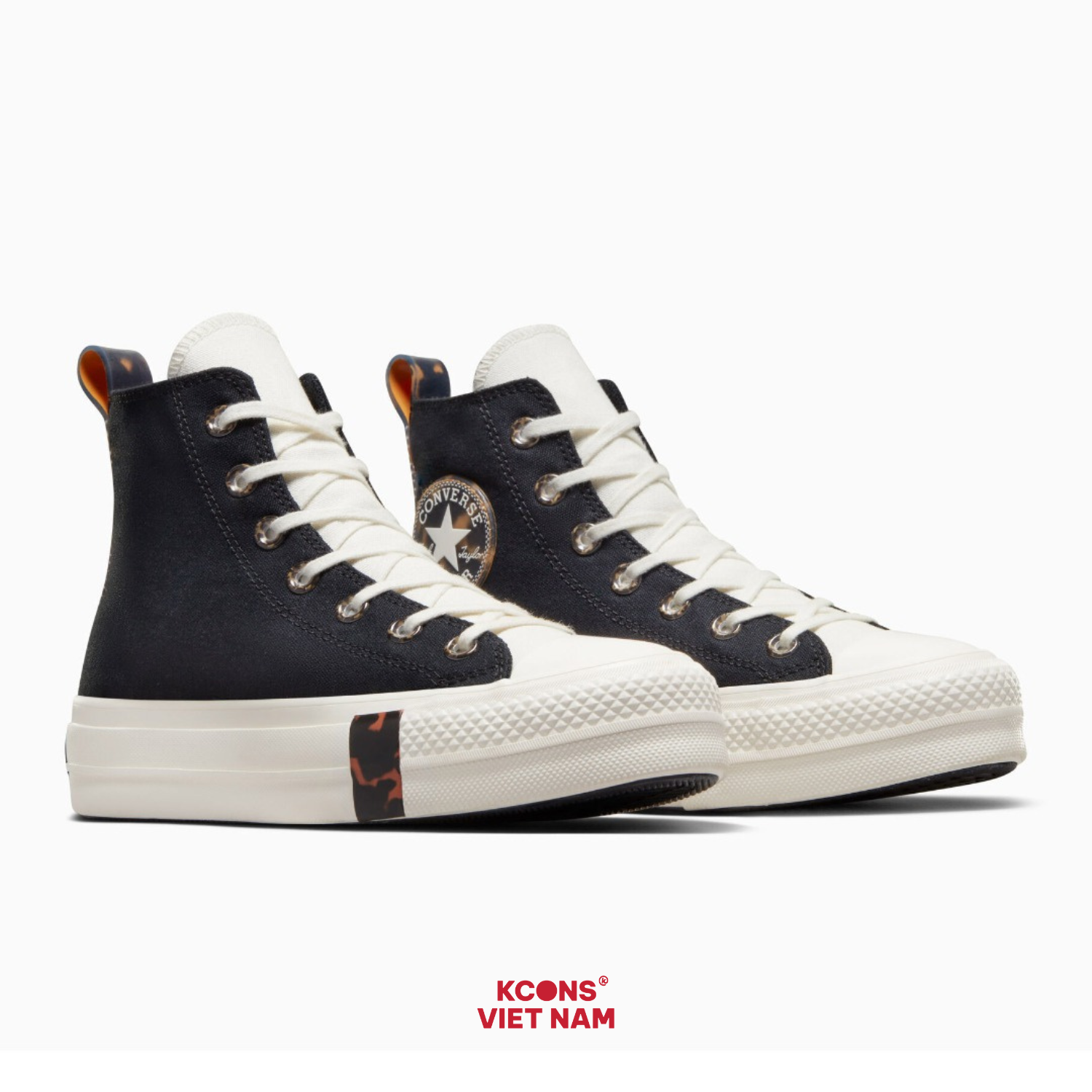  Giày Converse Chuck All Star Platform Tortoise Black High Top A05257C 