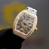 Franck Muller Vanguard V41 Rosegold 18k Steel Custom full Diamond white Dial