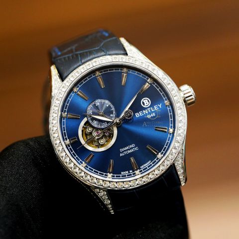 Đồng hồ Bentley BL1784-252WNN-S2 Diamond Open heart Blue Automatic